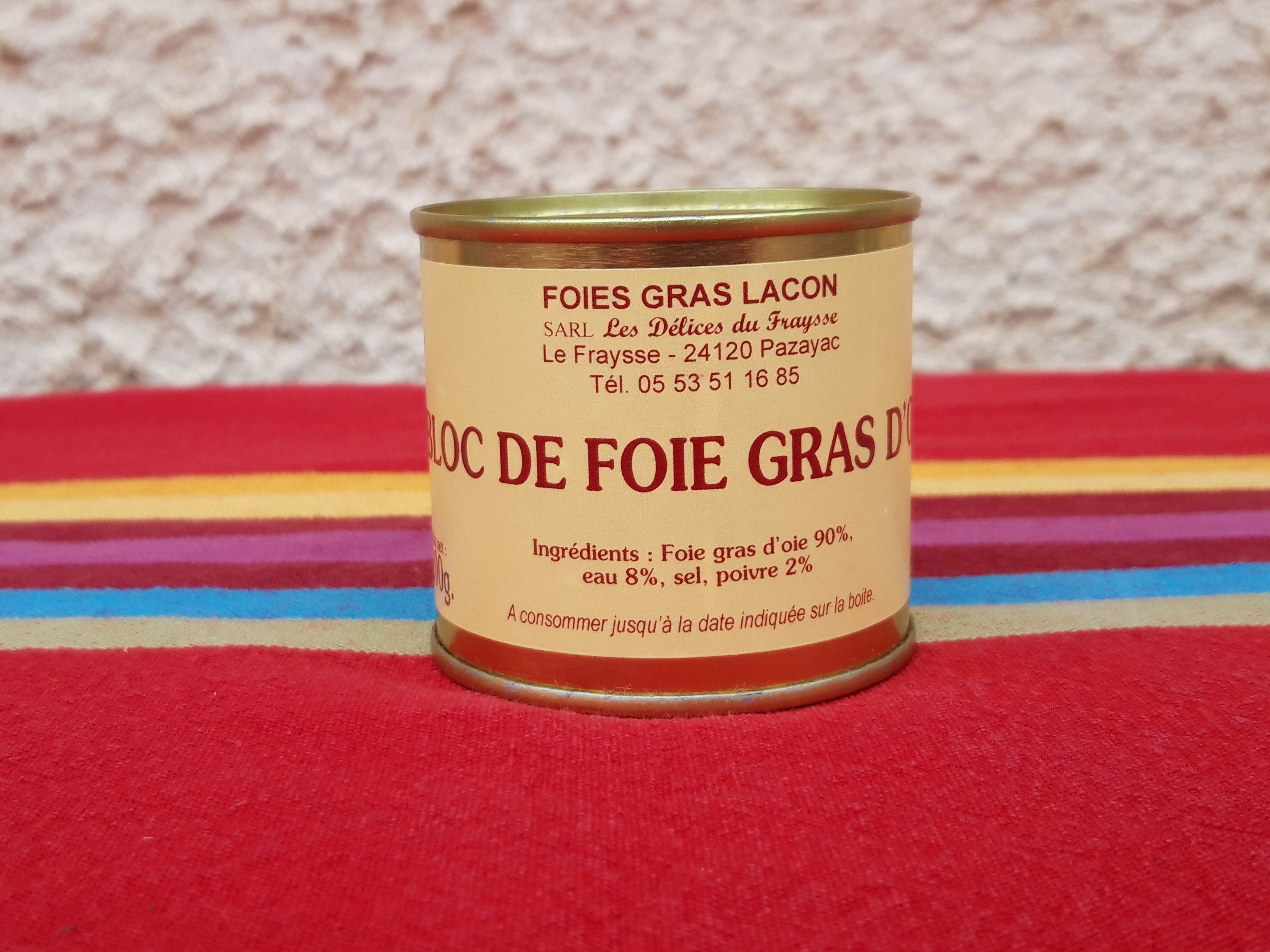 Bloc de foie gras d'oie 100g