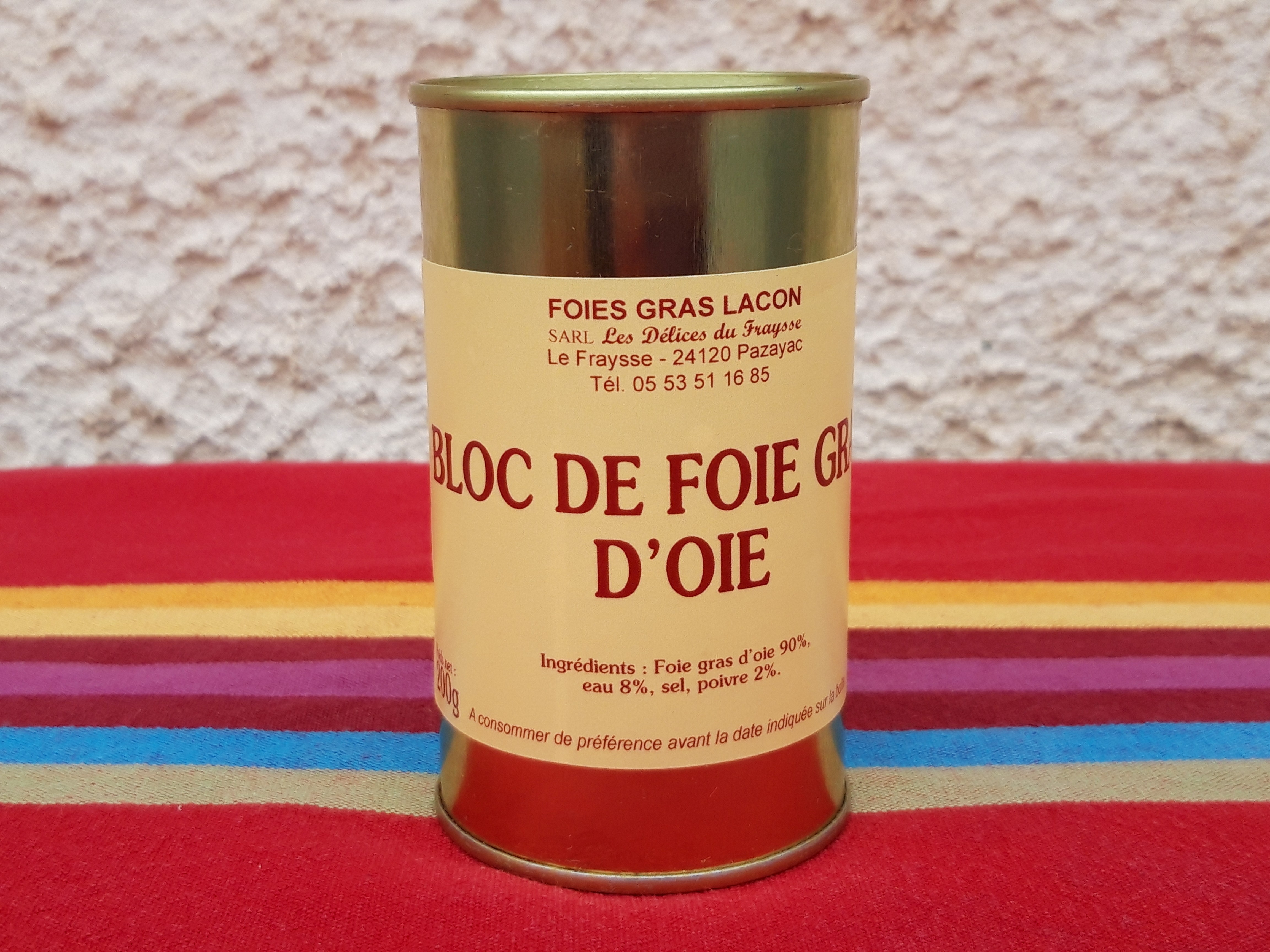 Bloc de foie gras d'oie 200g