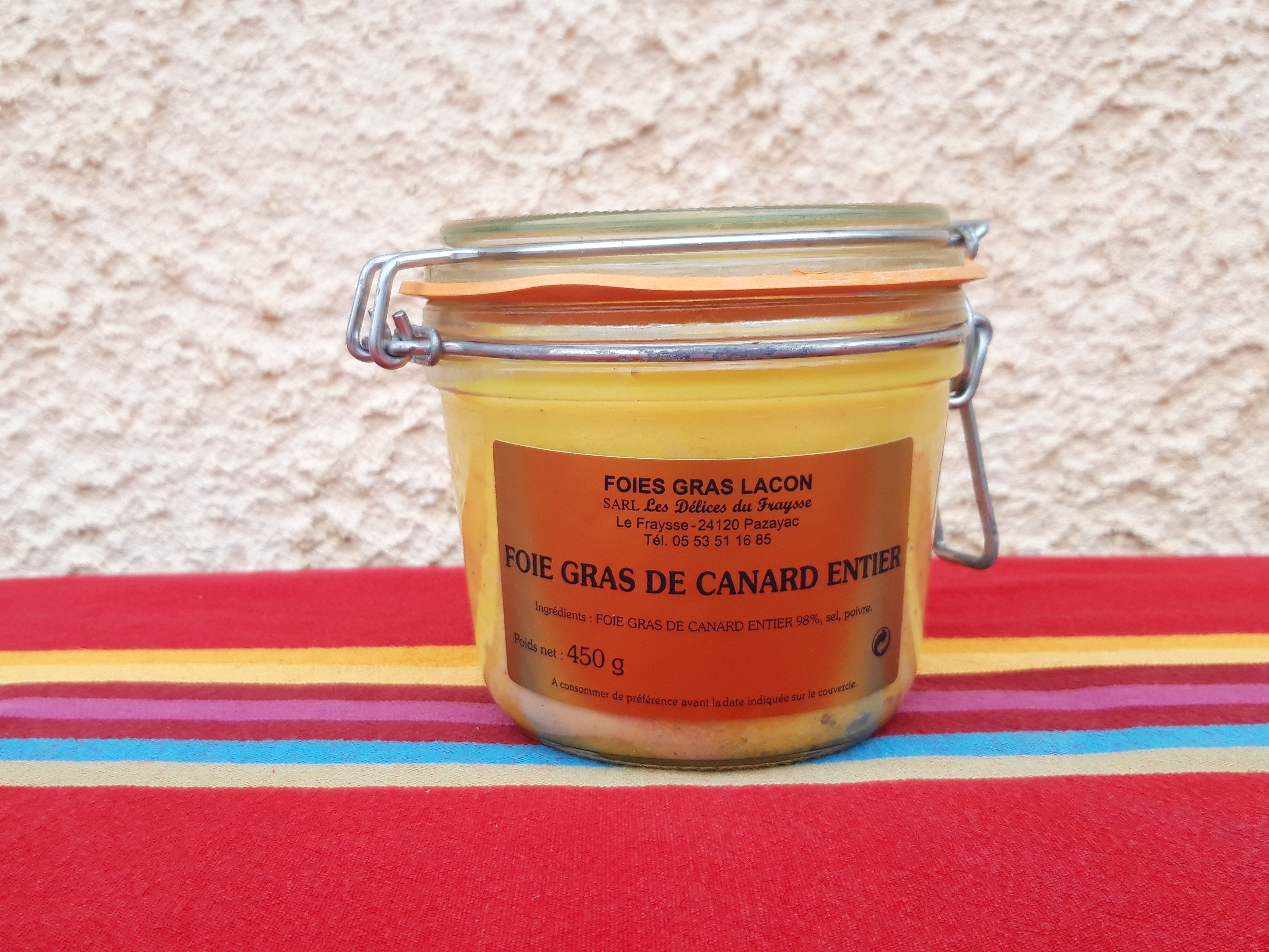 Foie gras entier 450g mi-cuit