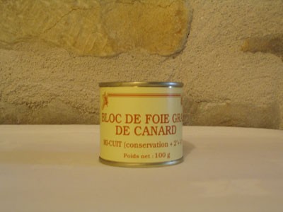 Bloc de foie gras 100g mi-cuit
